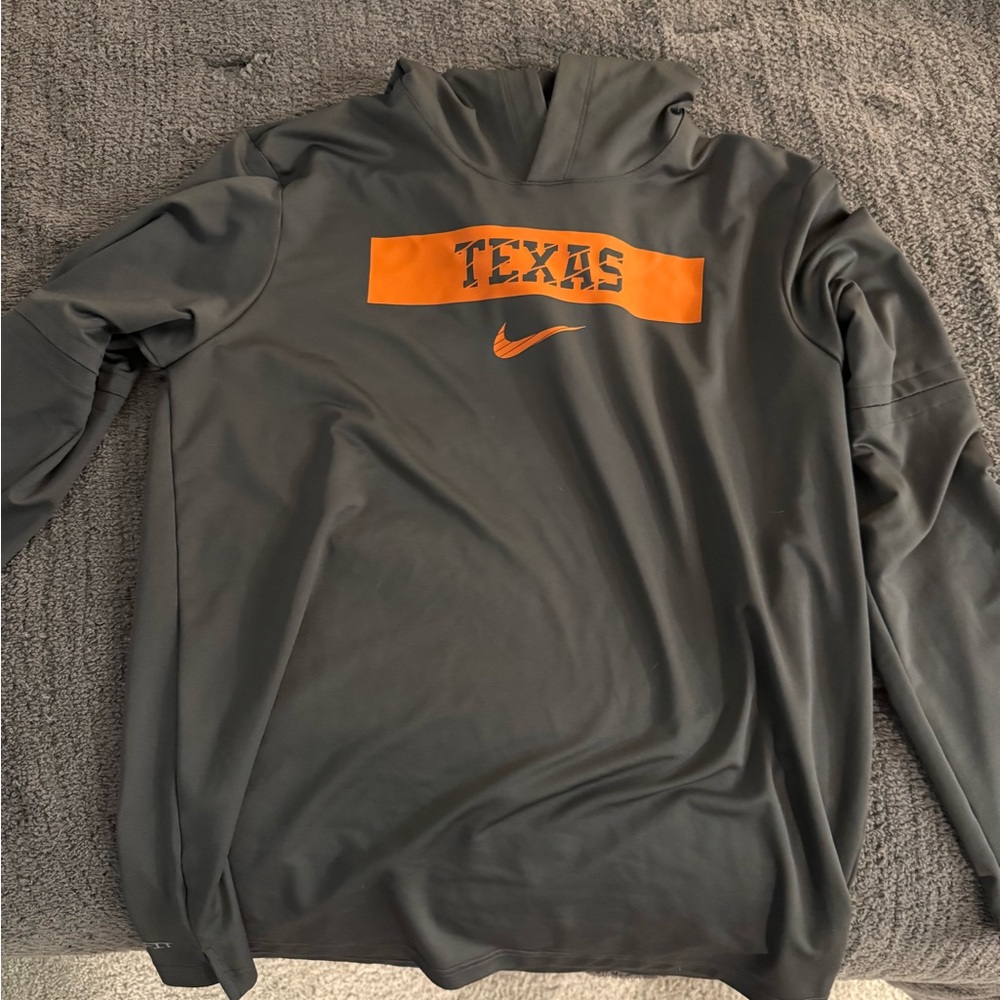 Nike Dark Gray Texas Sweatshirt with Orange Logo